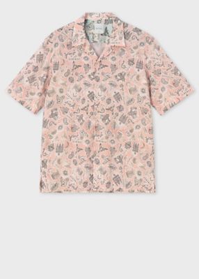 ＜Paul Smith (Men)＞”Ｓｏｕｖｅｎｉｒ”　オープンカラーシャツ（１５３３０１９０５Ｕ）