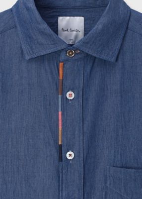 ポールスミス ストライプ エンブロイダリー 半袖シャツ Paul Smith｜アーティストストライプ エンブロイダリー 半袖