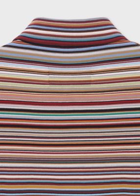 Signature Stripe” ニット ポロシャツ
