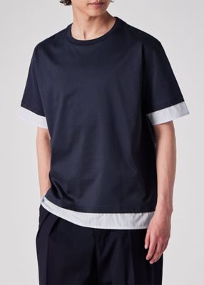 ストライプシャツスリーブ 半袖Tシャツ