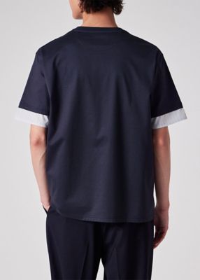 ストライプシャツスリーブ 半袖Tシャツ（153501179TN