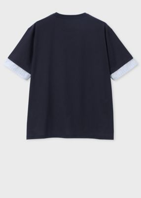 ストライプシャツスリーブ 半袖Tシャツ（153501179TN