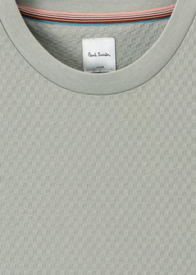 ”Ｃｒｏｐｐｅｄ　Ｌｏｇｏ”ジャカードチェック　半袖カットソー（１５３５０７９１９Ｔ）