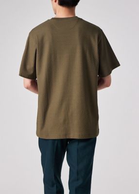 Cropped Logo”ジャカードチェック 半袖カットソー