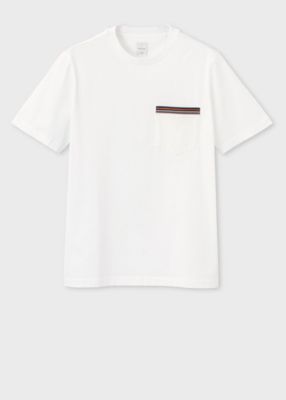 【Paul Smith】シグネチャーストライプポケット 半袖カットソー シグネチャーストライプポケット 半袖カットソー（ブルー