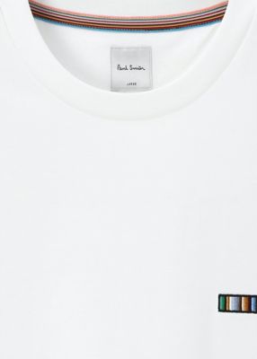 ”Ｓｉｇｎａｔｕｒｅ　Ｓｔｒｉｐｅ　Ｂａｒ”　半袖カットソー（１５３５５３９１９Ｔ）
