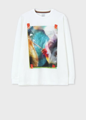 ＜Paul Smith (Men)＞”Ｖｉｖｉｄ　Ｓｐｅｃｔｒｕｍ”　長袖Ｔシャツ（１５３５５４５５０００４９Ｘ＿＿＿＿）