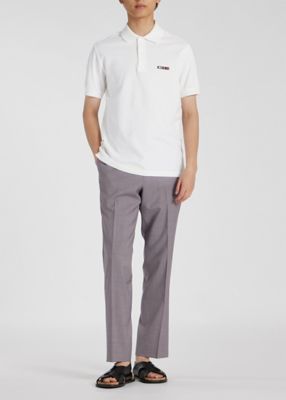 【美品✨24ss】ポールスミス ポロシャツ リネン混 パイル地 L アイボリー 美品✨24ss】ポールスミス ポロシャツ リネン混 パイル地 L