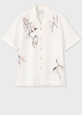 Paul Smith (Men)/ポール・スミス フェイデッドリリープリント オープンカラーシャツ(153640332)