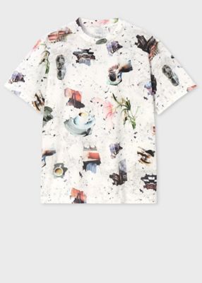 ＜Paul Smith (Men)＞”Ｐａｉｎｔｅｄ　Ｃａｆｅ”　半袖Ｔシャツ（１５３６６１９１９Ｔ）