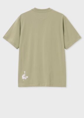 Olive Rabbit” プリント 半袖Tシャツ