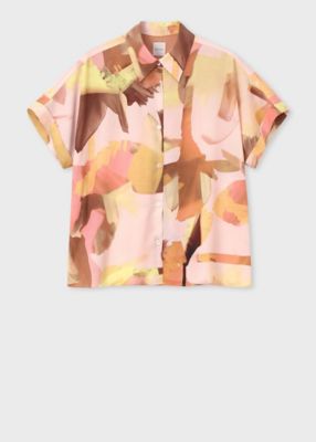 ＜Paul Smith (Women)＞ウィメンズ　”Ｆｌｏｒａｌ　Ｐａｉｎｔ”　半袖シャツ（１５５０５２３４７Ｂ）