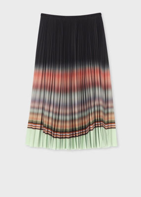 ＜Paul Smith (Women)＞ウィメンズ　”Ｓｉｇｎａｔｕｒｅ　Ｓｔｒｉｐｅ”　プリーツスカート（１５５１０４３８０００１４ＳＢＬ＿＿）