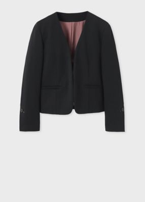 ＜Paul Smith (Women)＞ウィメンズ　ジャージー　ノーカラージャケット（１５５１２１２０００ＪＫ２４３＿＿＿）