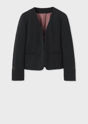 ＜Paul Smith (Women)＞ウィメンズ　ジャージー　ノーカラージャケット（１５５１２１ＪＫ２４３）