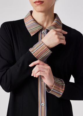 ウィメンズ　”Ｓｉｇｎａｔｕｒｅ　Ｓｔｒｉｐｅ”　ロング　シャツワンピース（１５５１２２３９０９Ｊ２６８＿＿＿＿）