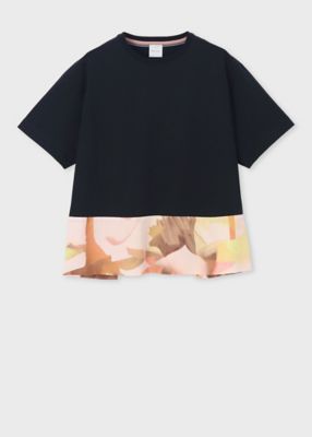 ウィメンズ　プリント　コンビネーション　半袖Ｔシャツ（１５５１５１Ｊ２５９）