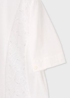 ウィメンズ　レース　コンビ　半袖カットソー（１５５１５５Ｊ２７２Ａ）