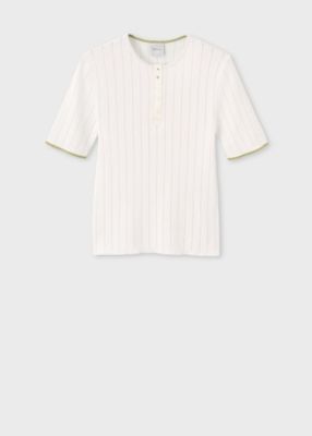 Paul Smith - ポールスミス ニット 半袖 ハイネック 薄手 ウール M 白 Paul Smith (Women)のニット・セーター | レディース | 三越