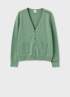 ウィメンズ　”Ｓｉｇｎａｔｕｒｅ　Ｓｔｒｉｐｅ”　アイレット　カーディガン（１５５２２２５２７Ｎ）