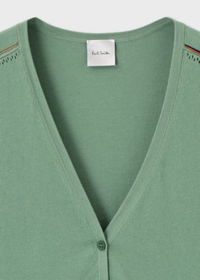ウィメンズ　”Ｓｉｇｎａｔｕｒｅ　Ｓｔｒｉｐｅ”　アイレット　カーディガン（１５５２２２５２７Ｎ）