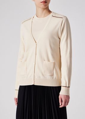 ウィメンズ　”Ｓｉｇｎａｔｕｒｅ　Ｓｔｒｉｐｅ”　アイレット　カーディガン（１５５２２２５２７Ｎ）