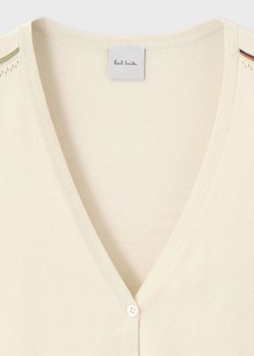 ウィメンズ　”Ｓｉｇｎａｔｕｒｅ　Ｓｔｒｉｐｅ”　アイレット　カーディガン（１５５２２２５２７Ｎ）