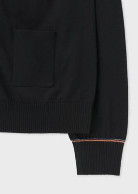 ウィメンズ　”Ｓｉｇｎａｔｕｒｅ　Ｓｔｒｉｐｅ”　アイレット　カーディガン（１５５２２２５２７Ｎ）