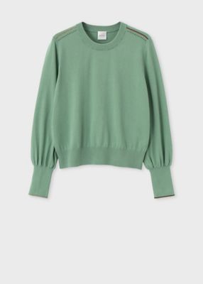 ウィメンズ　”Ｓｉｇｎａｔｕｒｅ　Ｓｔｒｉｐｅ”　アイレット　ニット（１５５２２２ＫＮ１５８）