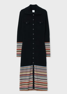 ＜Paul Smith (Women)＞ウィメンズ　”Ｓｉｇｎａｔｕｒｅ　Ｓｔｒｉｐｅ”　リブニット　ワンピース（１５５２８１９０００５１０Ｎ＿＿＿＿）