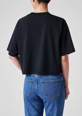 ウィメンズ　”Ｈａｐｐｙ”　クロップド　半袖Ｔシャツ（１５５４０６Ｊ３４０Ｓ）