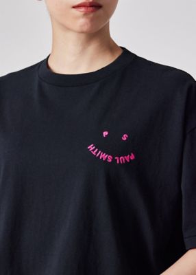 ウィメンズ　”Ｈａｐｐｙ”　クロップド　半袖Ｔシャツ（１５５４０６Ｊ３４０Ｓ）