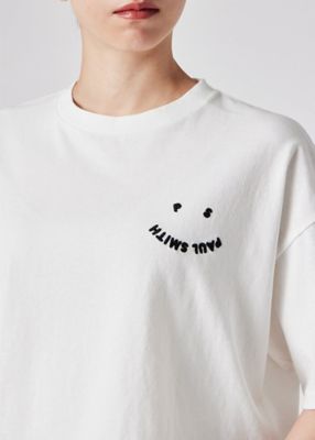 ウィメンズ　”Ｈａｐｐｙ”　クロップド　半袖Ｔシャツ（１５５４０６Ｊ３４０Ｓ）