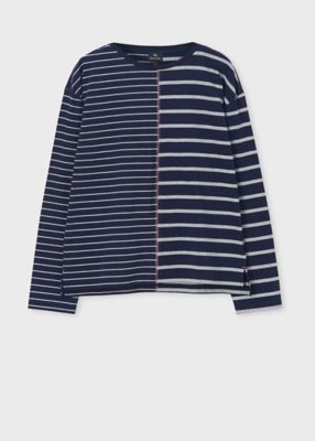 ウィメンズ　リラックス　ボーダー　長袖Ｔシャツ（１５５４１０Ｊ３６８）