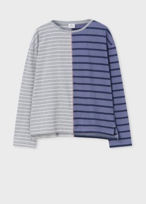 ウィメンズ　リラックス　ボーダー　長袖Ｔシャツ（１５５４１０Ｊ３６８）