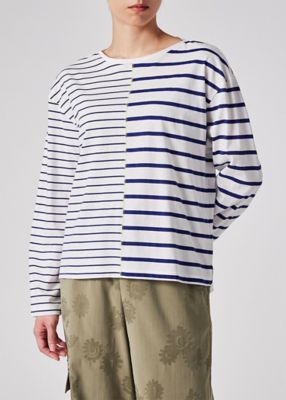 ウィメンズ　リラックス　ボーダー　長袖Ｔシャツ（１５５４１０Ｊ３６８）