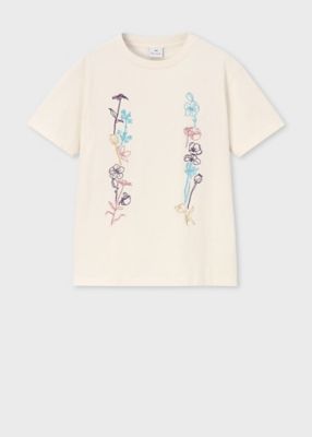 Paul Smith (Women)/ポール・スミス ウィメンズ フローラル エンブロイダリー 半袖Tシャツ(155426232V)