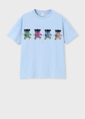 即納♪Paulsmith \"Mountain Bear\" 半袖 Tシャツ リラックス 刺繍 Mountain Bear