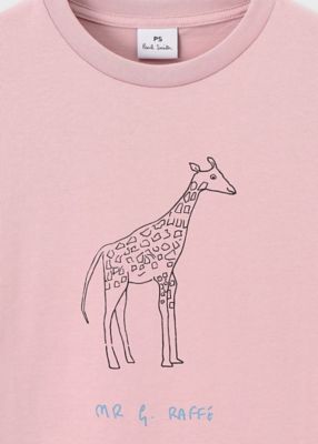 ウィメンズ　Ｄｒａｗｎ　ｂｙ　Ｐａｕｌ　”Ｍｒ　Ｇｉｒａｆｆｅ”　Ｔシャツ（１５５４６０２３２Ｖ）