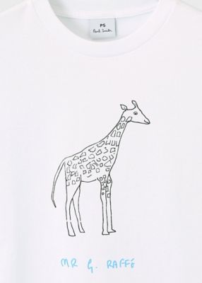 ウィメンズ　Ｄｒａｗｎ　ｂｙ　Ｐａｕｌ　”Ｍｒ　Ｇｉｒａｆｆｅ”　Ｔシャツ（１５５４６０２３２Ｖ）