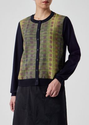 ウィメンズ　”Ｃｈｅｃｋ”　コンビ　カーディガン（１５５５０３８００Ｋ）