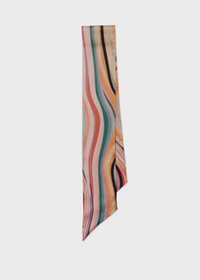 ＜Paul Smith (Women)＞ウィメンズ　プリント　ナロースカーフ（１５５６３７ＮＳＣ）