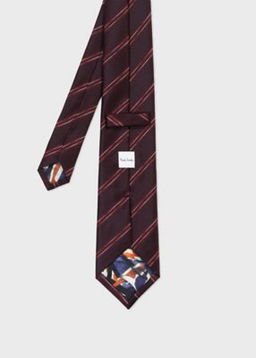 はやと ポールスミス 現行モデル　マルチストライプタイ レッド シルク カラーストライプ タイ（160007552MS） | Paul Smith (Men