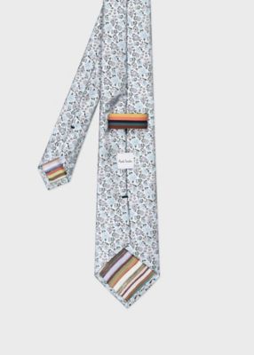 【未使用級】裏地ド派手　花柄　Paul Smith×DORMEUIL　日本製　M フローラルパターン タイ（160053552MIR） | Paul Smith