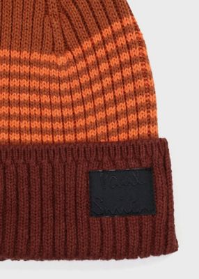 Cropped Logo” ボーダー ニットキャップ