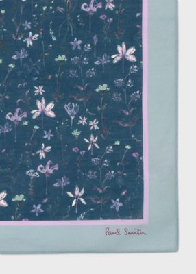 Water Colour Floral” プリントハンカチ