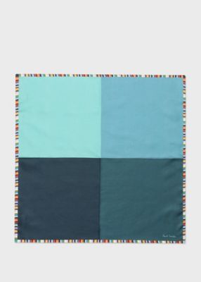 ブロッキングシグネチャートリム ポケットチーフ