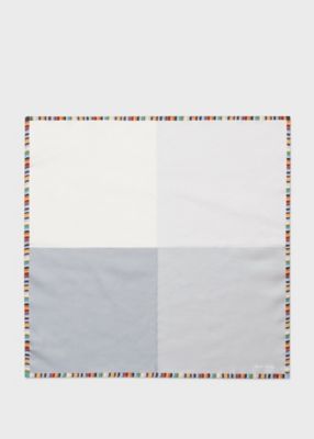 ＜Paul Smith (Men)＞ブロッキングシグネチャートリム　ポケットチーフ（１６０３８１ＣＨＩＦ）