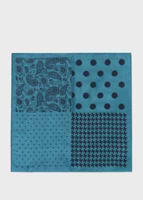 ＜Paul Smith (Men)＞”Ｆｏｕｒ　Ｂｌｏｃｋｉｎｇ”　ポケットチーフ（１６０３８２ＣＨＩＦ）