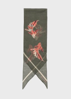 ＜Paul Smith (Men)＞”Ｌａ　Ｐｅｃｈｅ”　プリントスカーフ（１６０４０１ＫＮＥＣ）